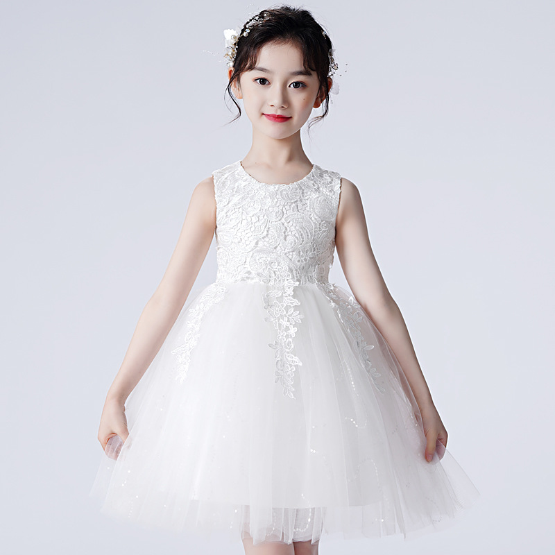 Children's net yarn dress princess dress flower girl tutu dress