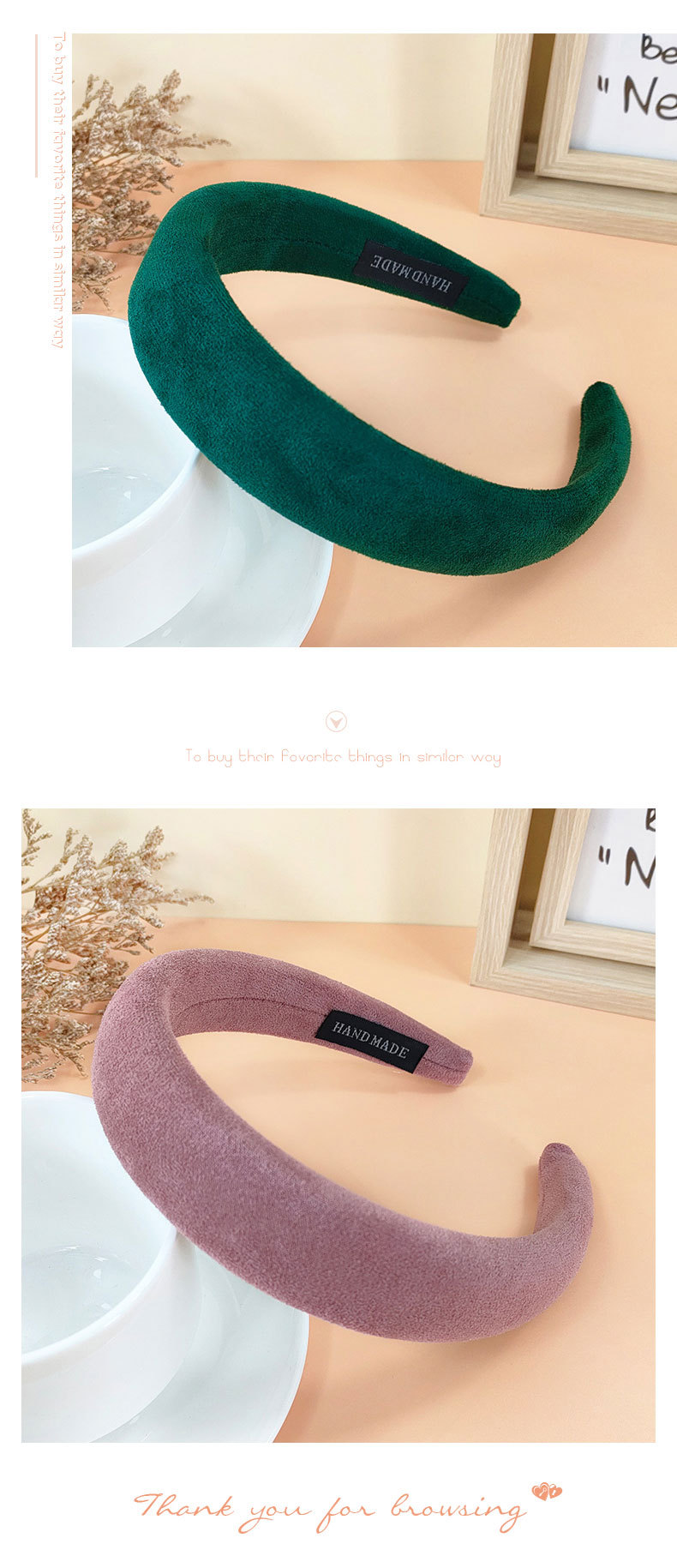 New Sponge Headband Fabric Hairpin Fashionable Wide Hairband display picture 7