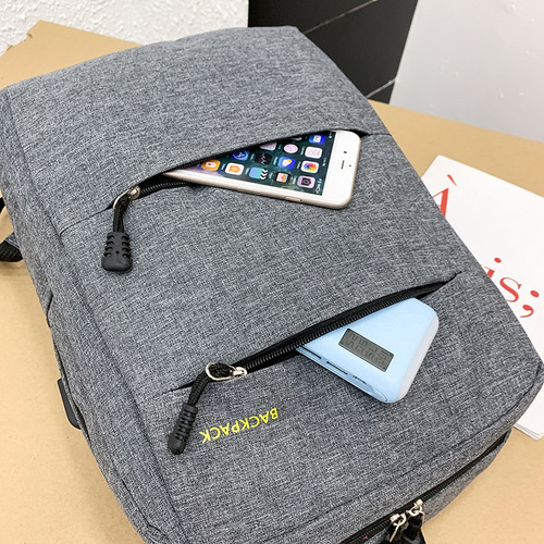 Factory USB Dual Shoulder Bag Set of Three, New Alphabet Casual Unisex Student Laptop Double Shoulder Bag