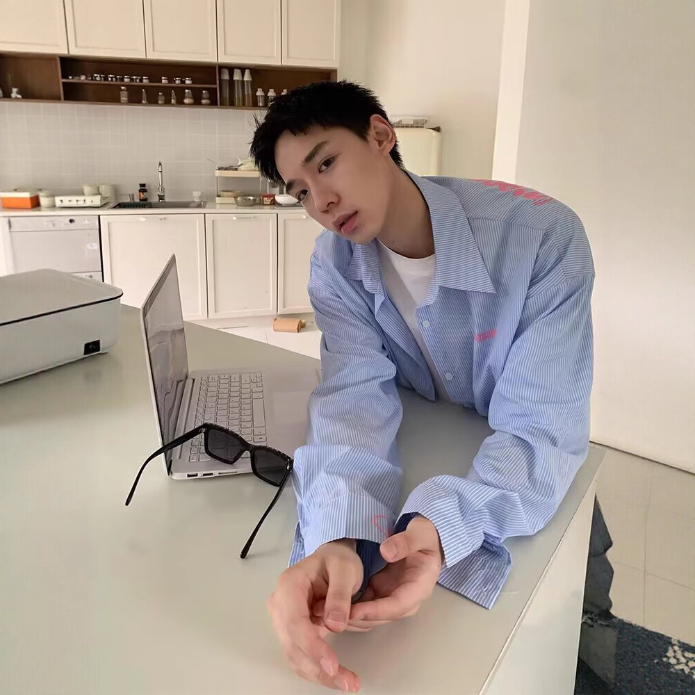 American Stripesd Printed Long-Sleeved Shirt Men's Summer 2024 New Loose Lazy Style Casual Sun Protection Jacket Top