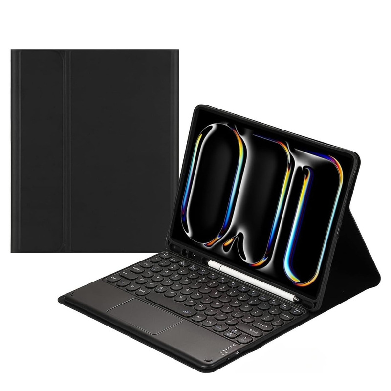 Suitable for Amazonfire Protective Case Hd10 Bluetooth Keyboard 10Plus Round Cap Wonderful Touch Silent Pen Slot Cross-Border