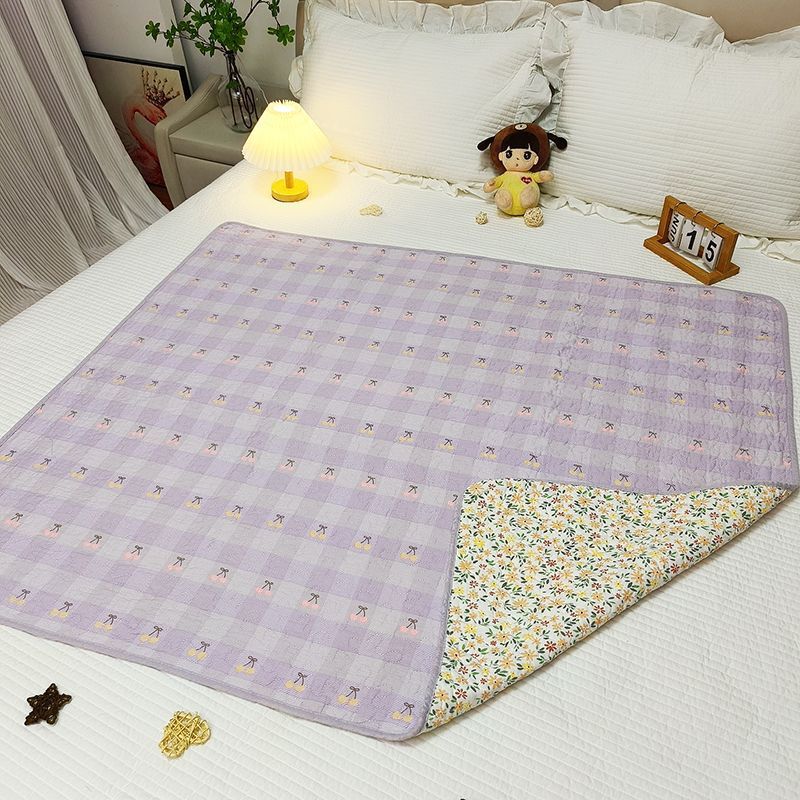Large Size Double-Sided Pure Cotton Men's and Women's Dirt-Proof Pad, Anti-Sweat and Oil-Proof Quilted Breathable Aunt Pad Bed Sheets Mattress Small Mattress