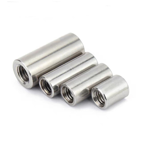 304 stainless steel round nut M4 M5 M6 M8 M10 M12 extended cylindrical nut connecting sleeve welded nut column