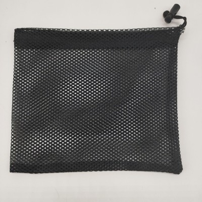 黑色网眼束口袋 涤纶收纳袋 网袋抽绳可贴标|ru