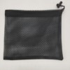 黑色网眼束口袋 涤纶收纳袋 网袋抽绳可贴标|ru