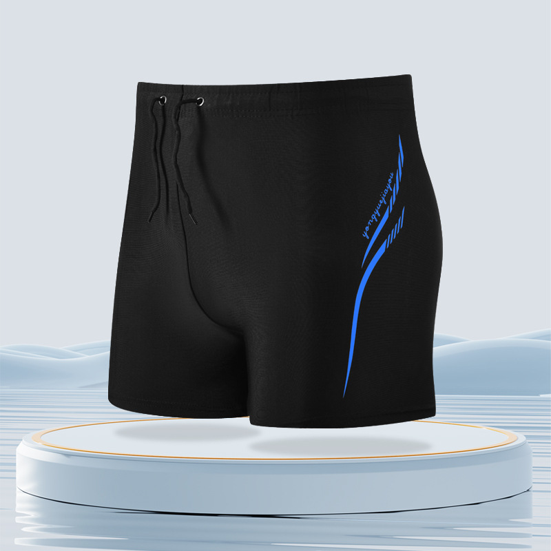 Pantalones de baño para hombres avergonzados2025 nuevos hombres aumentan la velocidad de secado elástico de moda de tamaño grande equipo de ropa de playa de ángulo plano