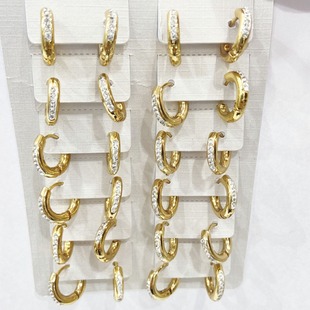 Korean Style Earrings Factory Direct Stainless Steel Earring Wire Circle Earrings Round Ear Buckle