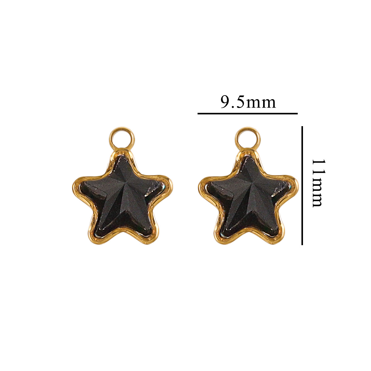 Colgante de cristal de color de acero inoxidable pentacolgante de nuevo collar colgante DIY accesorios joyería