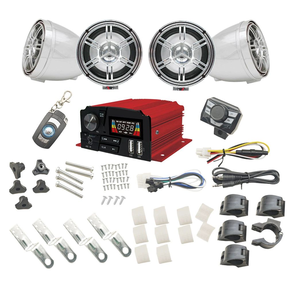 Торговая коммерция горячая продажа противоугонной mp3 противоугонной сигнализации 4 канала мощный мотоцикл стереосистема