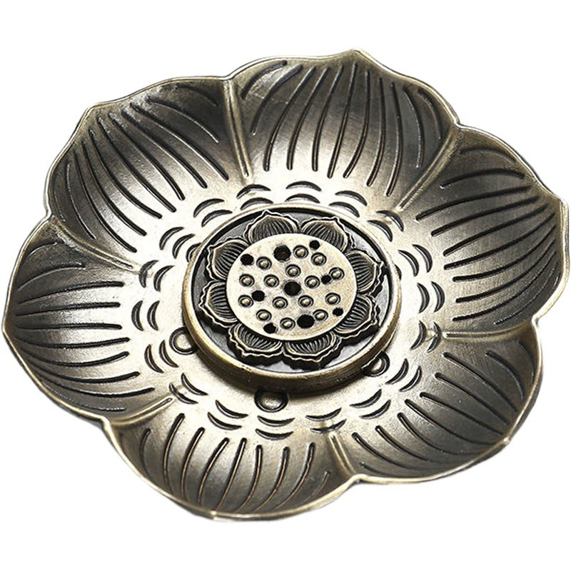 Медная обшитая курильница бытовая крытая металлическая поддон для дома сандаловое дерево зажим для благовоний