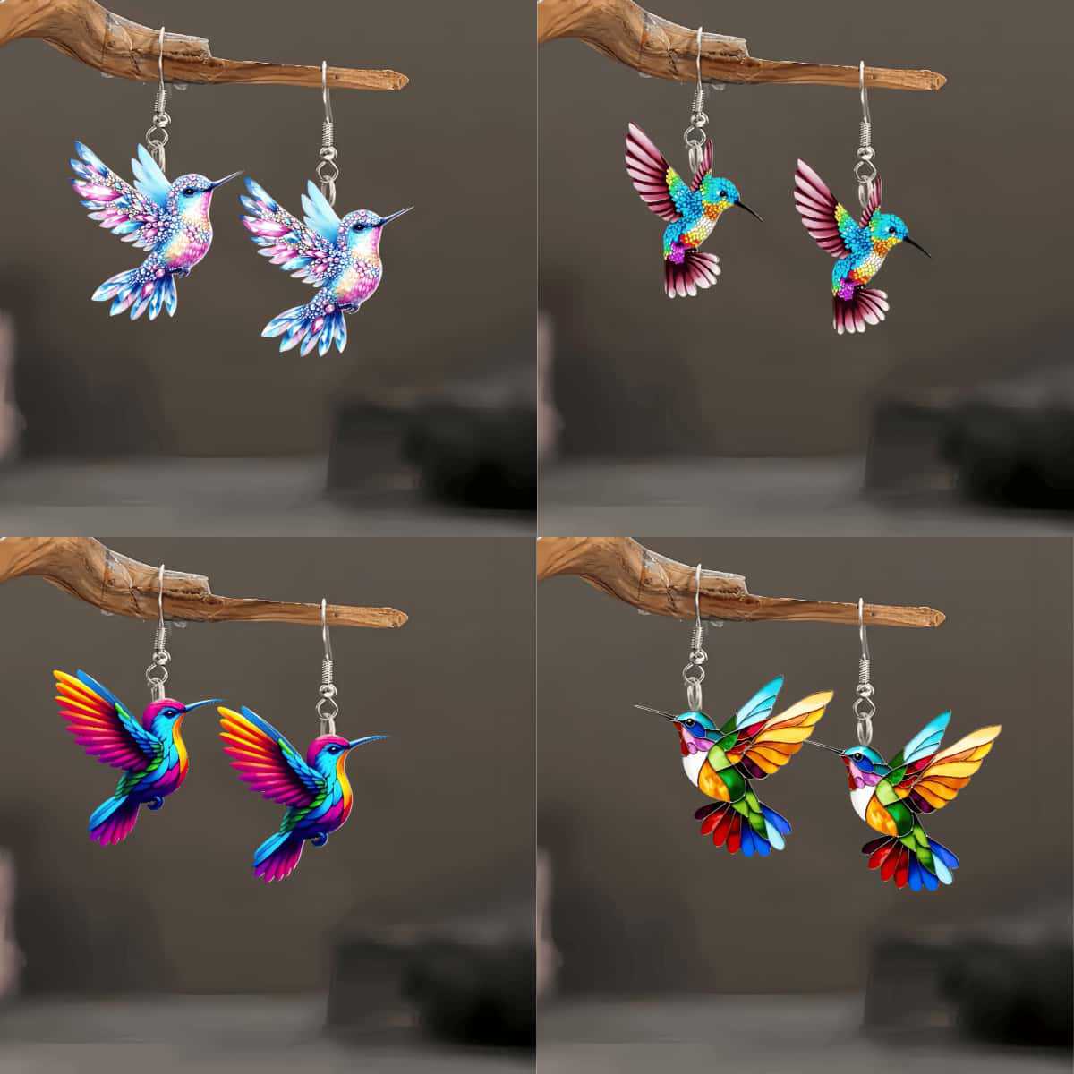 Double-sided acrylic elegant cute earrings