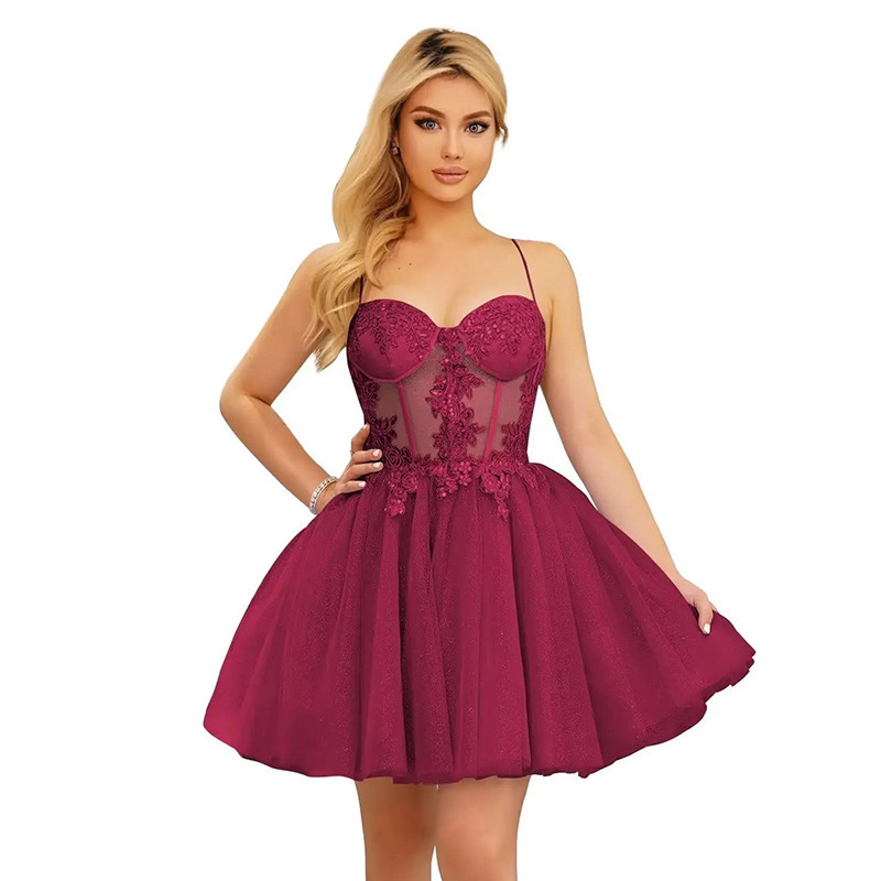 vestido de damas de honor lujoso vestido de fiesta de cumpleaños vestido vestido de cabina vestido de mujer