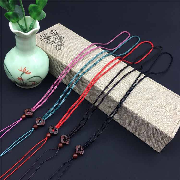 智贝详情图_5酸枝木如意祥云挂件绳翡翠和田玉器玉石吊坠绳毛衣