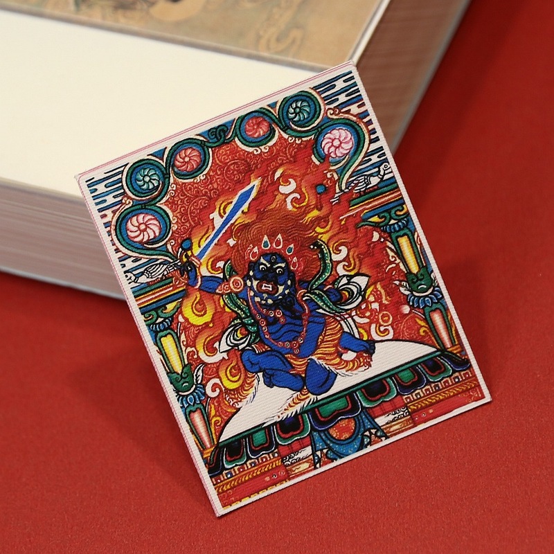 手描きの金描きチベット生の8つの守護者ザキラムタンカ卸売絵画コアボックス特別なキャンバス|undefined