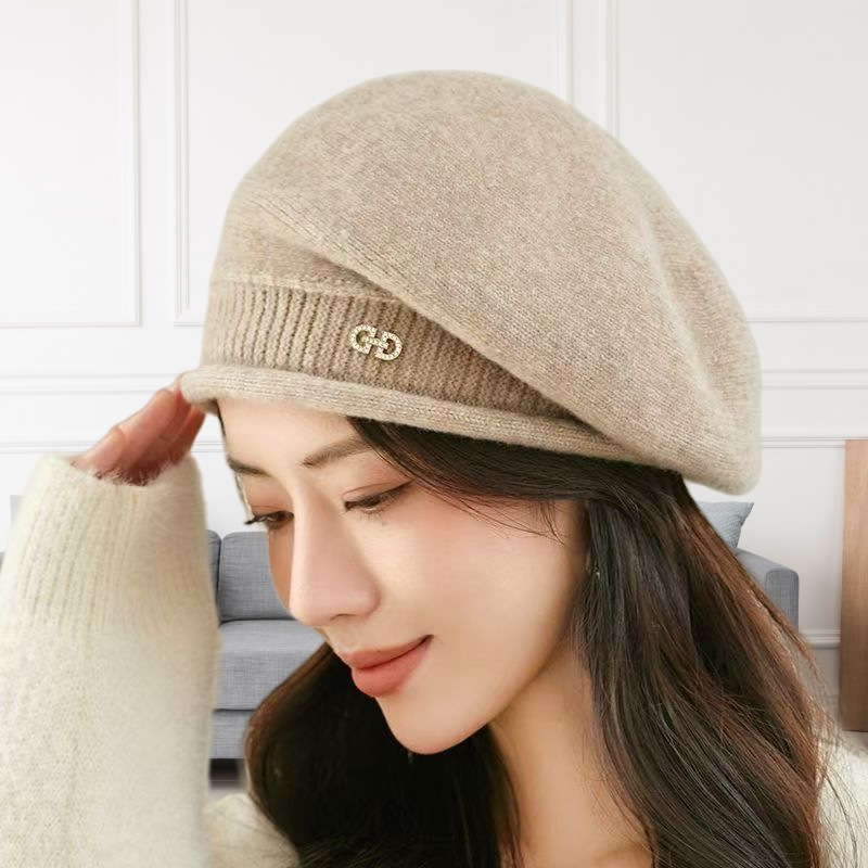 Damen Strickbaskenmütze Für Den Winter Warm Und Modisch_voghion.com