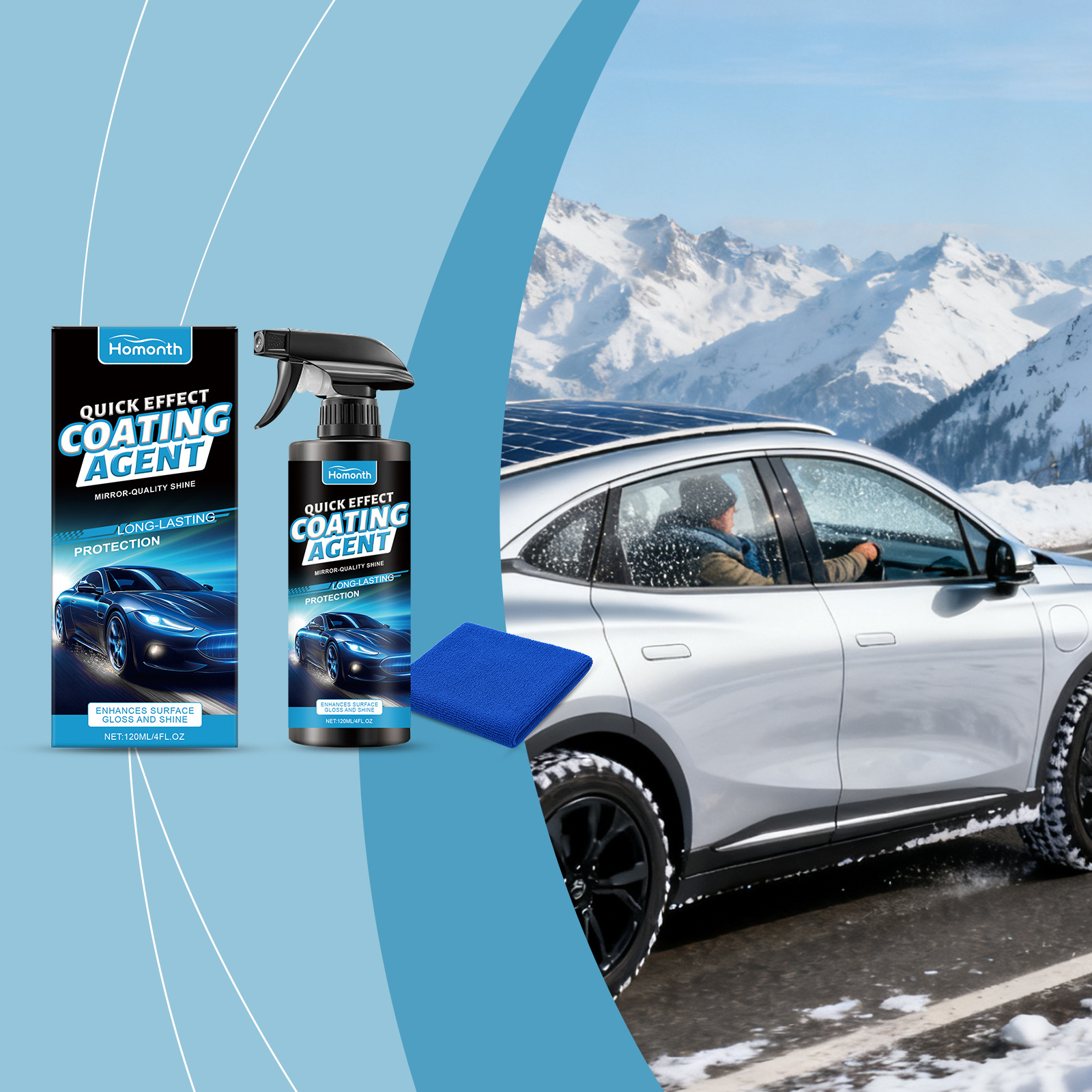 HOMONTH 汽车涂层剂 陶瓷涂层剂翻新剂汽车保护剂防褪色光泽材质