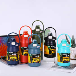 跨境304手提一盖双饮汽车杯双层保温壶马亚迅爆款运动大容量水壶