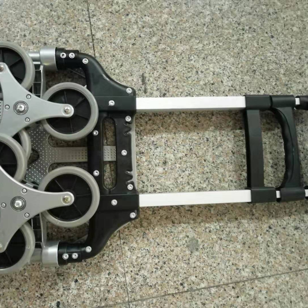 Wholesale 6-Wheel Stair Climbing Small Hand Truck Aluminum Folding Cart Portable Storage Shopping Dolly