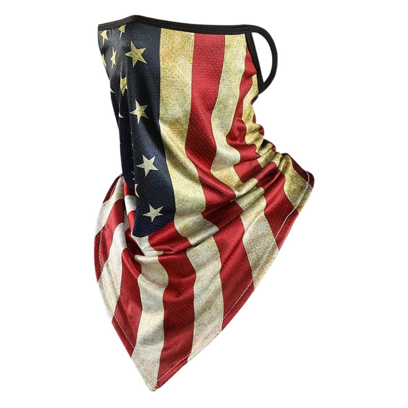 Summer Ice Silk Turban Sunscreen Riding Mask Varied Cycling Face Scarf Magic Turban Printed Ear Hanging Triangle Scarf