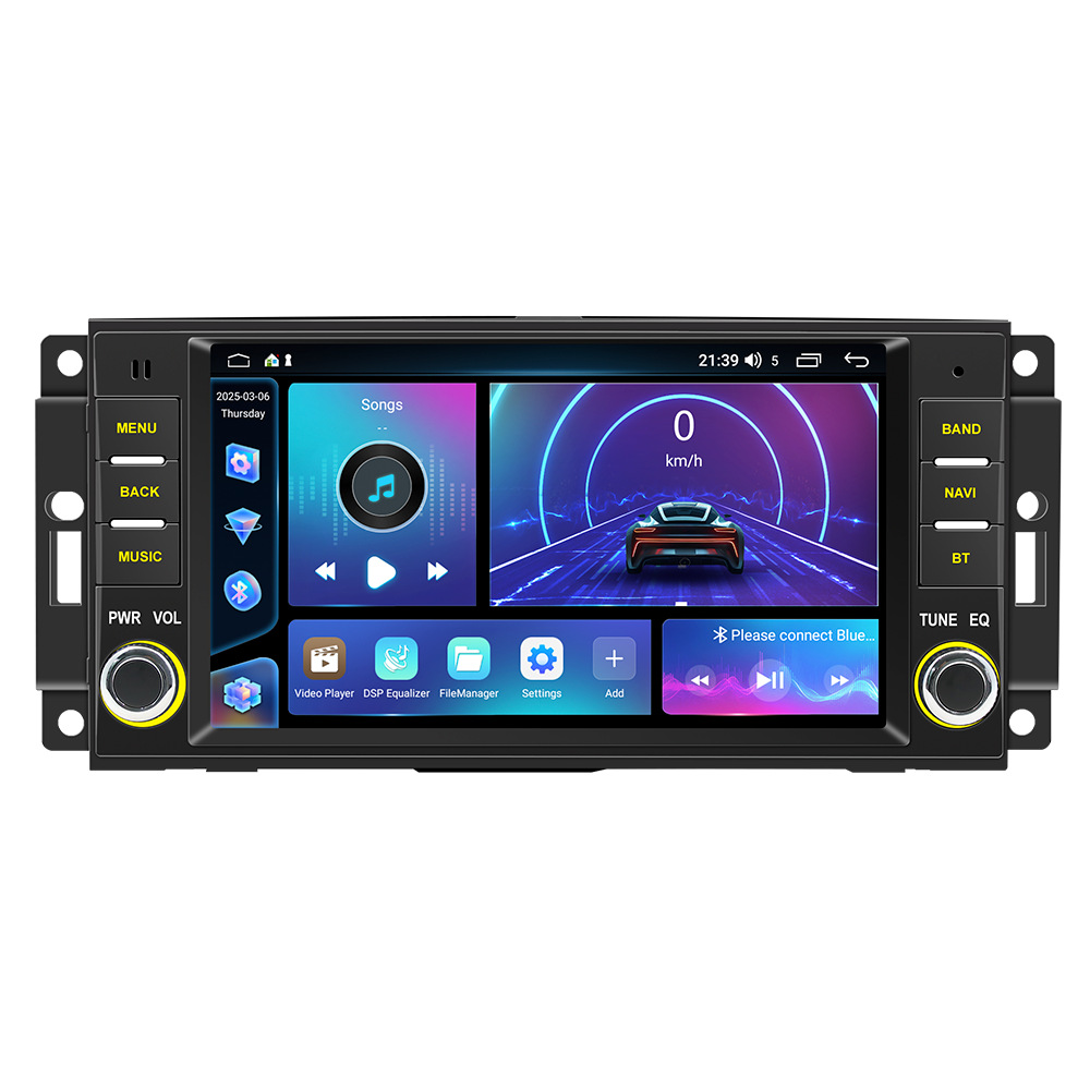 Aplicable a Jeep Wrangler / Dodge / Chrysler carplay gran pantalla de navegación Android en coche todo en uno