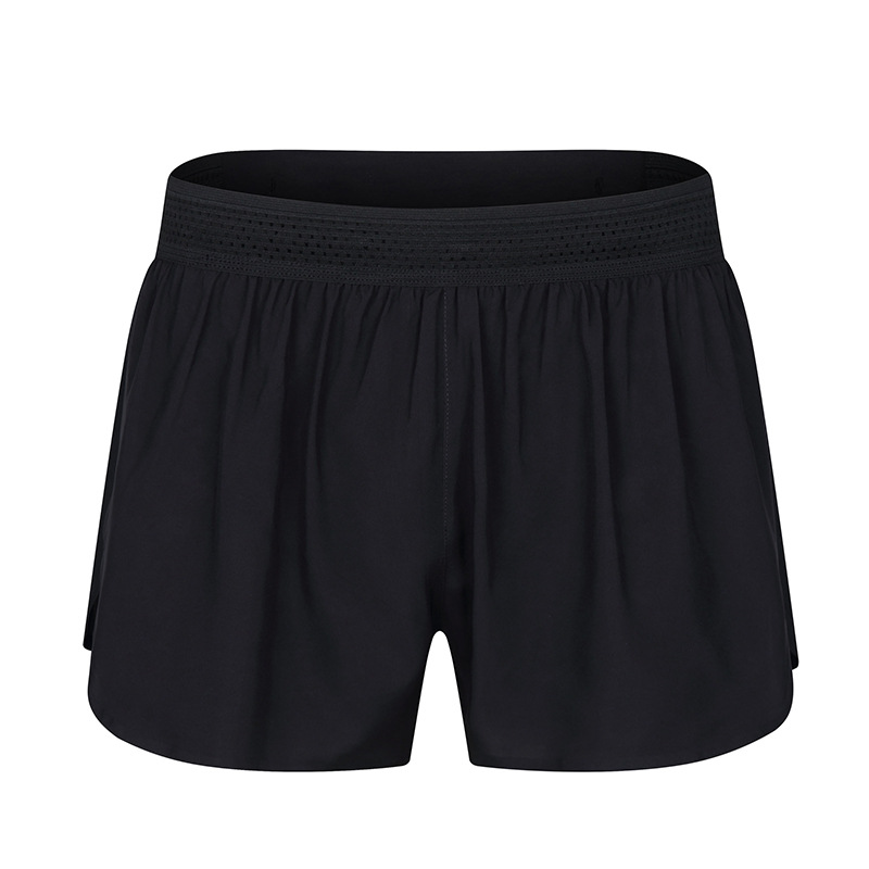 Pantalones cortos deportivos para hombres y mujeres maratón de larga distancia transpirable forro de secado rápido entrenamiento de fitness anti-exposición tres pantalones sin costuras