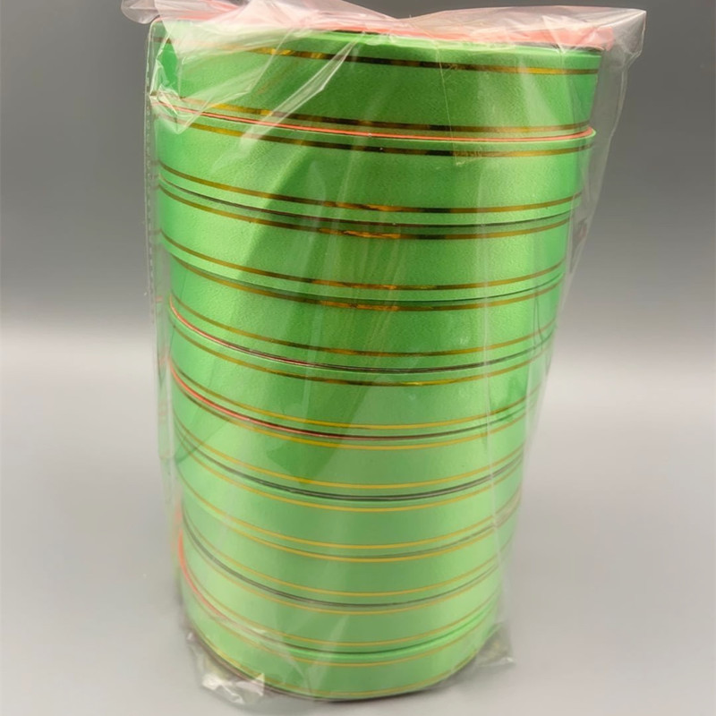 1,6 borde de oro impreso cinta partido suministros de la boda globo atado cuerda campanas de viento cinta embalaje cinta decoración de vacaciones