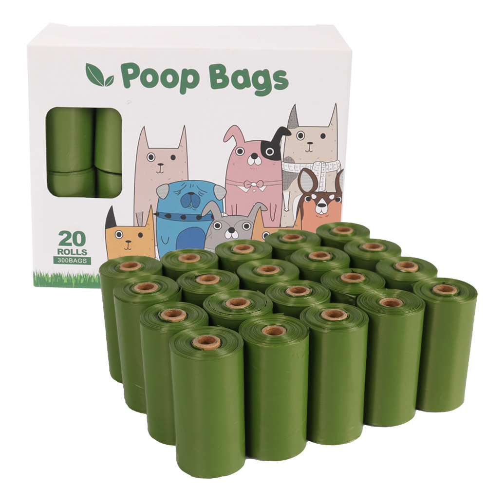 Cross Border Amazon Degradable Pet Trash Bag Dog Poop Bag Biodegradable Dog Poop Bag Dispenser Pet Supplies