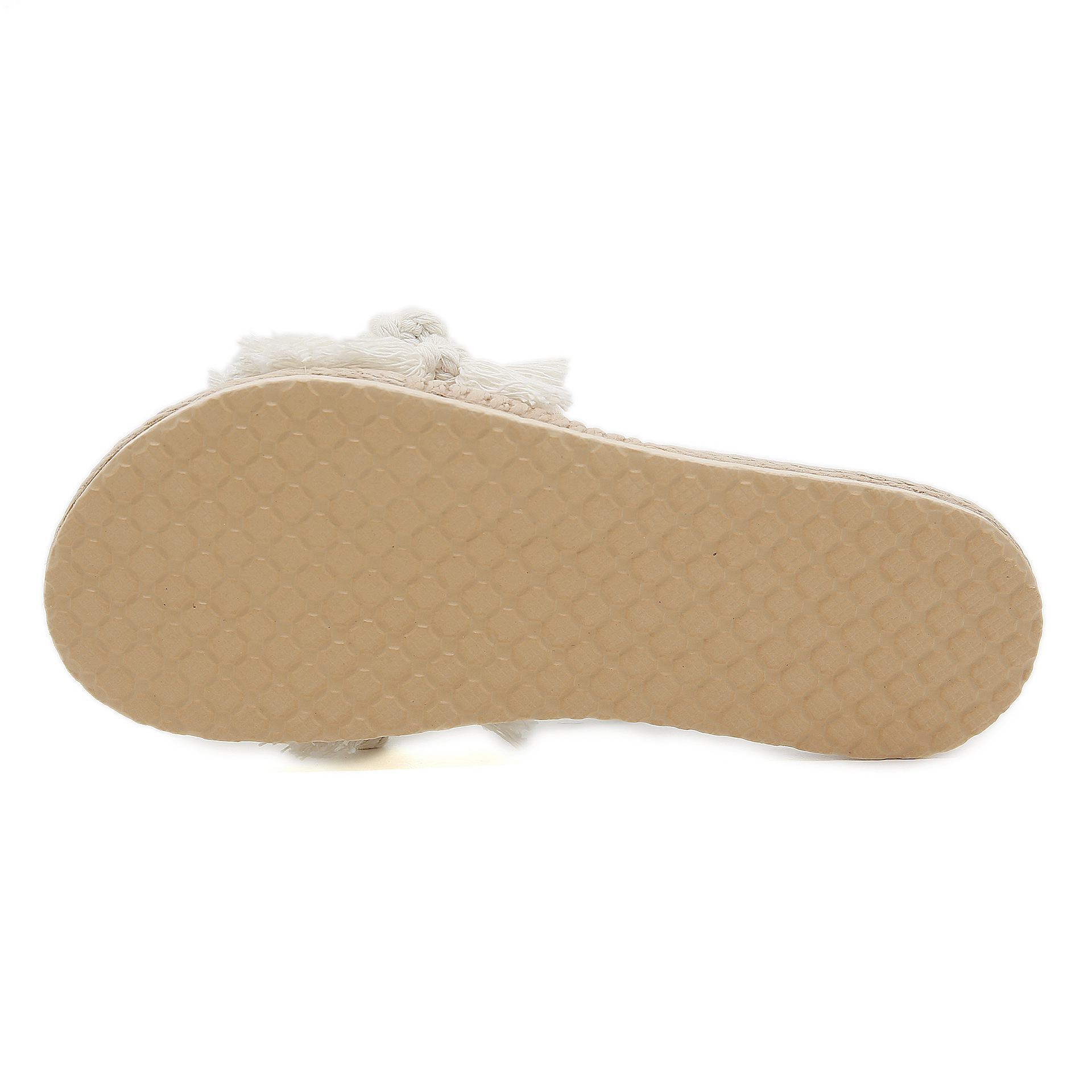 Cordón de algodón tejido a mano con bordas zapatos de mujer de moda de verano zapatos de vacaciones antideslizantes zapatillas de talón plano resistentes al desgaste
