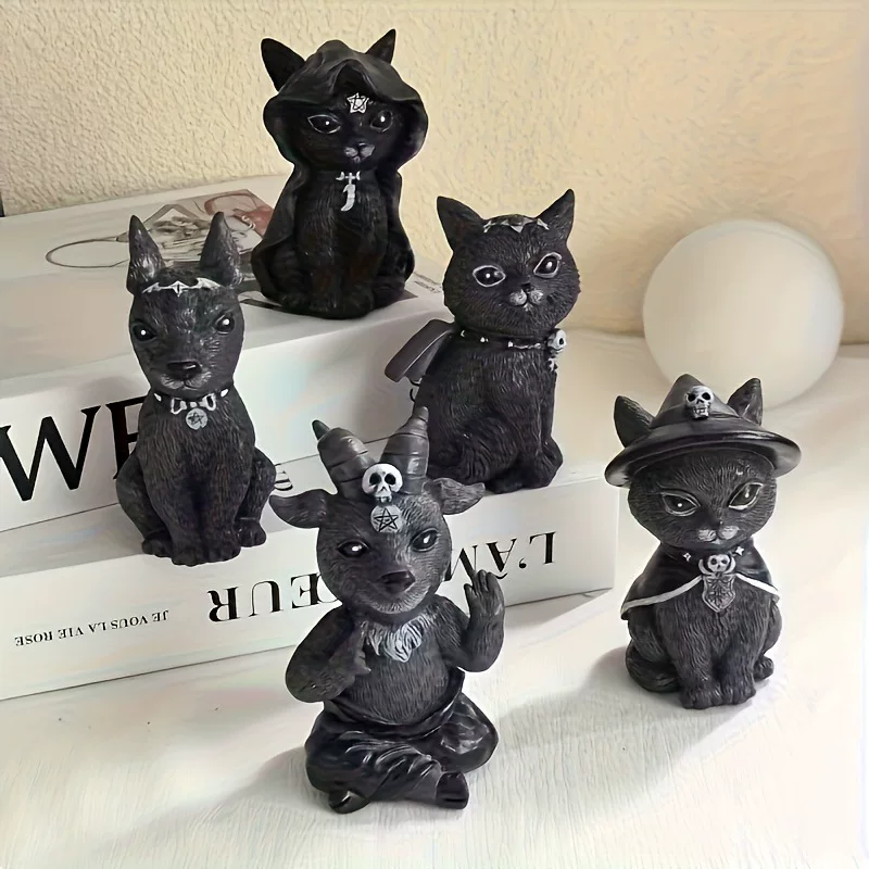 Кошачьи резиновые поделки из смолы — фигурки животных, оконные украшения, подходят для украшения дома и сада
