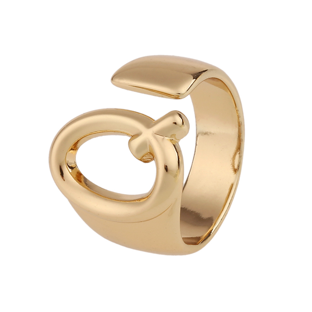 5g Weight Birthday Occasion Copper Material Letter Pattern Unisex Gender Fashion Style Fashion New Style Copper 26 English Letter Ring 27