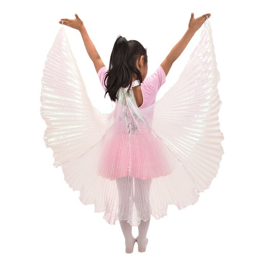 Belly Dance Golden Wing Cape Hand Hook Model Show Performance Prop Model Wings Necklace White Transparent