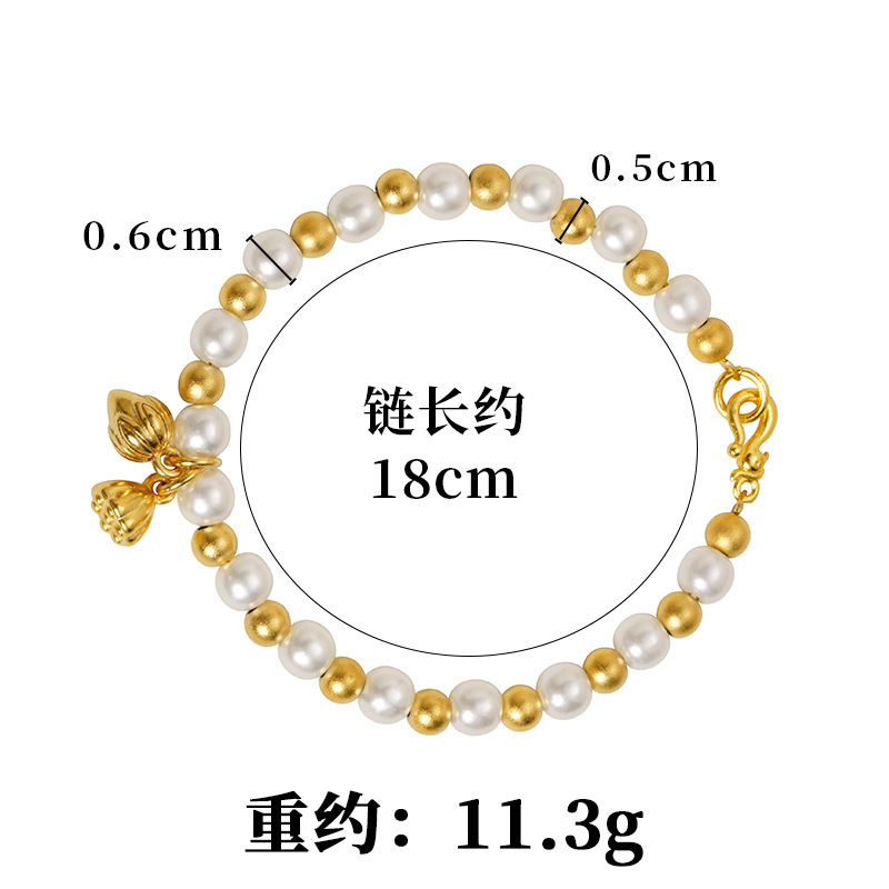 Nuevo brazalete chino de bambú de estilo chino para damas que no se desvanece durante mucho tiempo, brazalete de marea nacional de esmalte, joyería de latón dorado de arena vietnamita