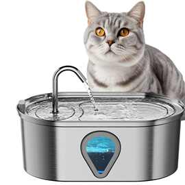猫喷泉不锈钢金属饮水器静音泵自动循环饮水机猫狗喂水器宠物用品