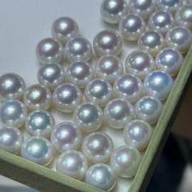 10-11mm淡水爱迪生珍珠正圆细微瑕厂家散珠裸珠批发天然