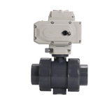 Электрический пластиковый шаровой клапан UPVC Коррозионный клапан электрический клапан электрический клапан двухпроходной шаровой клапан Q911F-10s