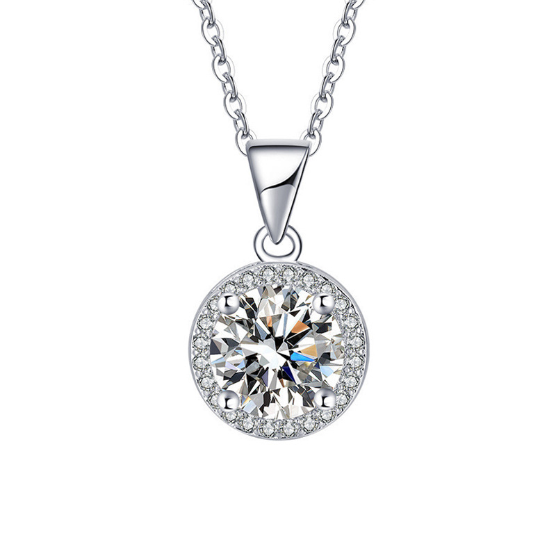 Collier sac rond X27 2 carats [avec chaîne]