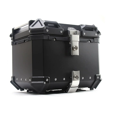 Clearance Sale: Motorcycle Aluminum Alloy Tail Box 36L 45L 55L 65L Waterproof Trunk for Electric Vehicles (Motorcycle trunk) - 36l-large-corner-trunkblackstainless-steel-bottom-plate