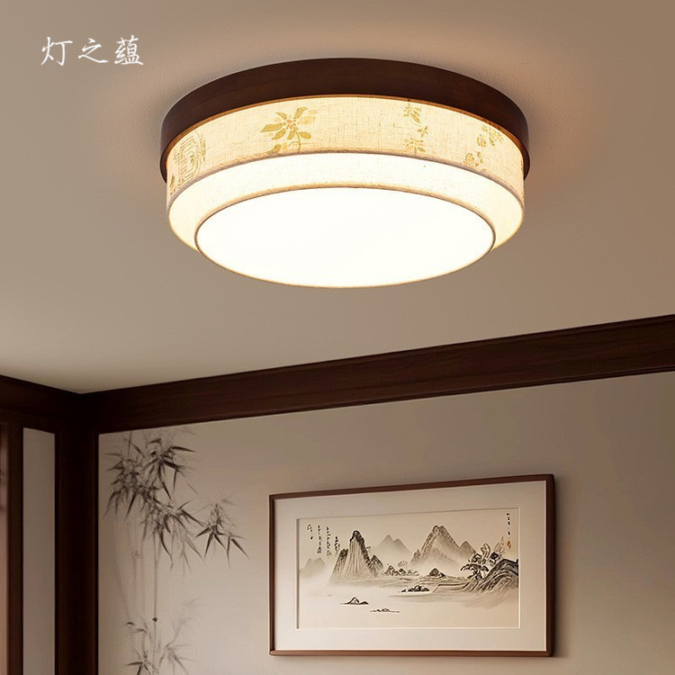 宋代美学新中式吸顶灯主卧房间灯中国风现代中式大气卧室书房灯具