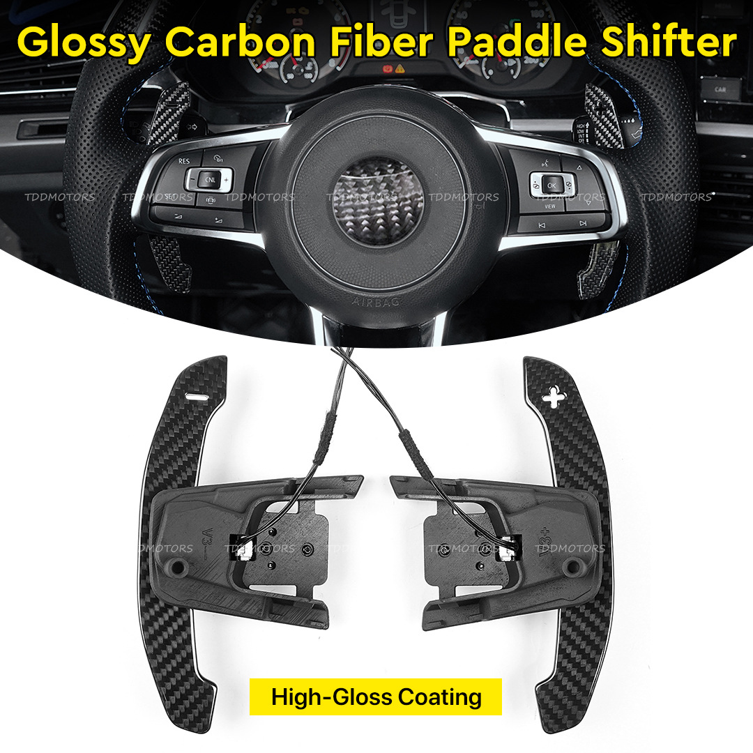 Volkswagen – Glossy Carbon Fiber Steering wheel - 01-glossy-oil
