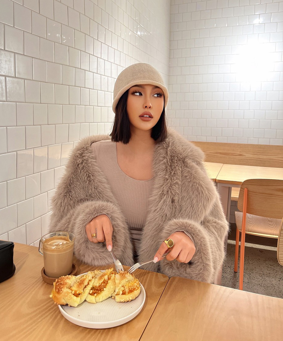 Women's Fox Fur Coat Mid-length Suit Collar Plush Winter Jacket_voghion.com