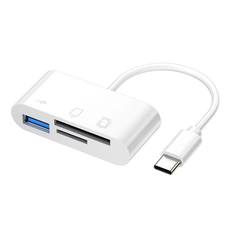 雨硕はアップルtypec携帯電話OTGカードリーダー変換アダプタTF/sdカードusb安卓中継ケーブルを適用している|undefined