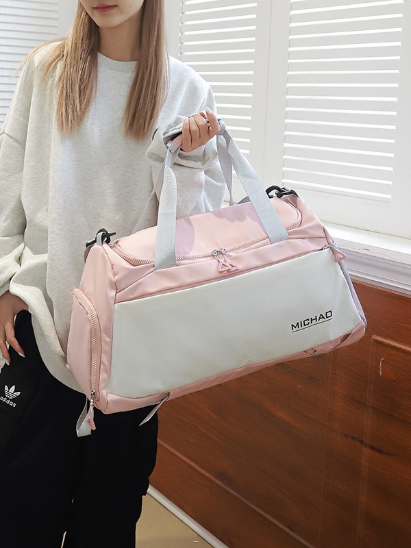 Bolsa de viaje de gran capacidad de tela Oxford, bolsa de separación de ropa seca y húmeda para el gimnasio, set de viaje, equipaje con ruedas, mochila