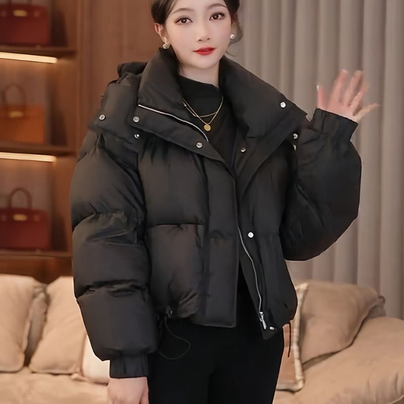 Ankora Red down Jacket Women's Short Puff-Like Bread Jacket 2025 New Kendou Style Thickeneded White Duck down Jacket