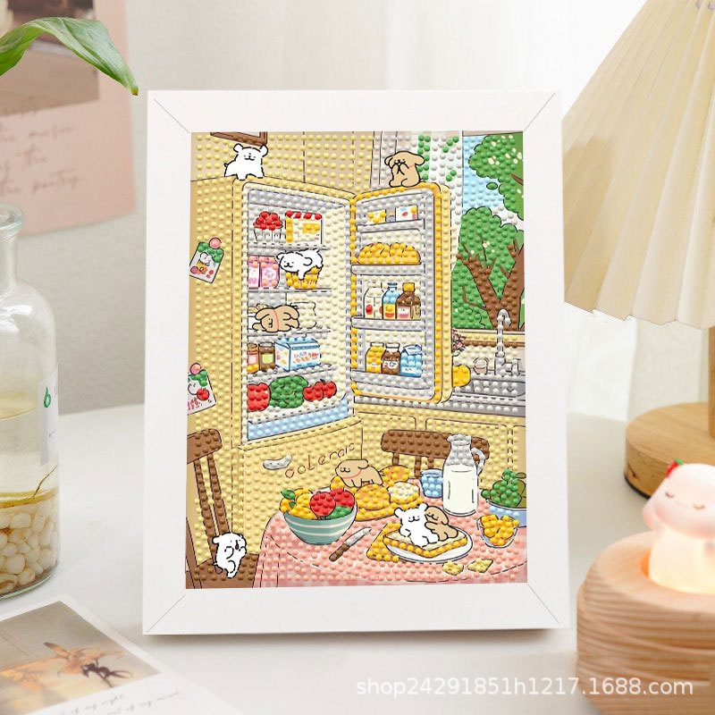 Diamante nuevo lápiz de dibujos animados pequeño nuevo pegatino diy puzzle manual regalo de cumpleaños para niños estudiantes