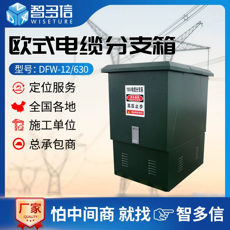 Коробка ответвления высоковольтного кабеля 10 кВ DFW-12/630 А один из двух, три четыре пять шесть наружных ответвлений в европейском стиле
