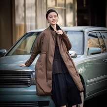 设计感收腰系带韩版时尚宽松休闲女中长款羽绒服鸭绒保暖大衣外套