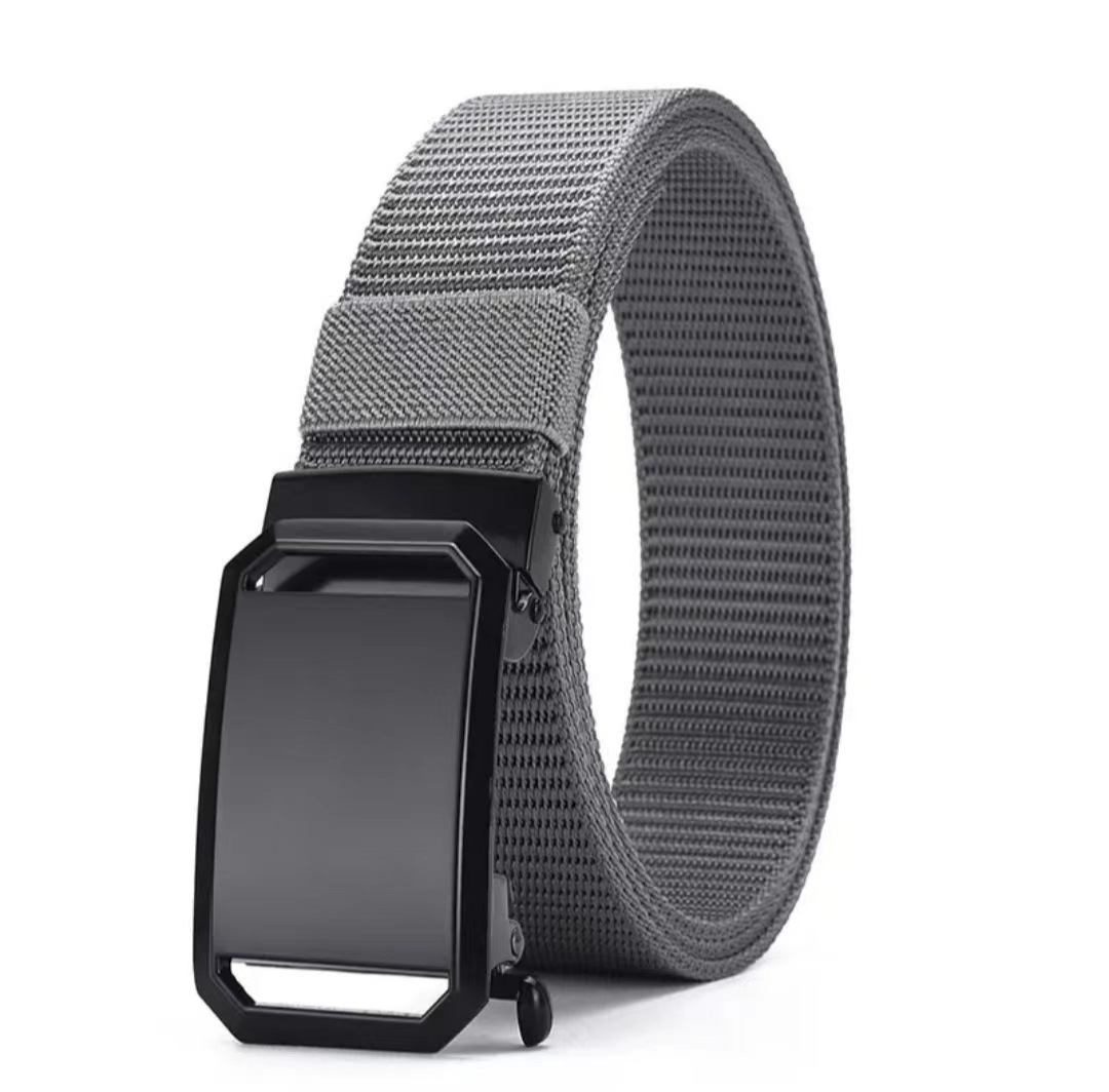 [Durable throughout ten years] Nylon tactical belt classic men's belt automatic buckle work versatile canvas pants work wear
