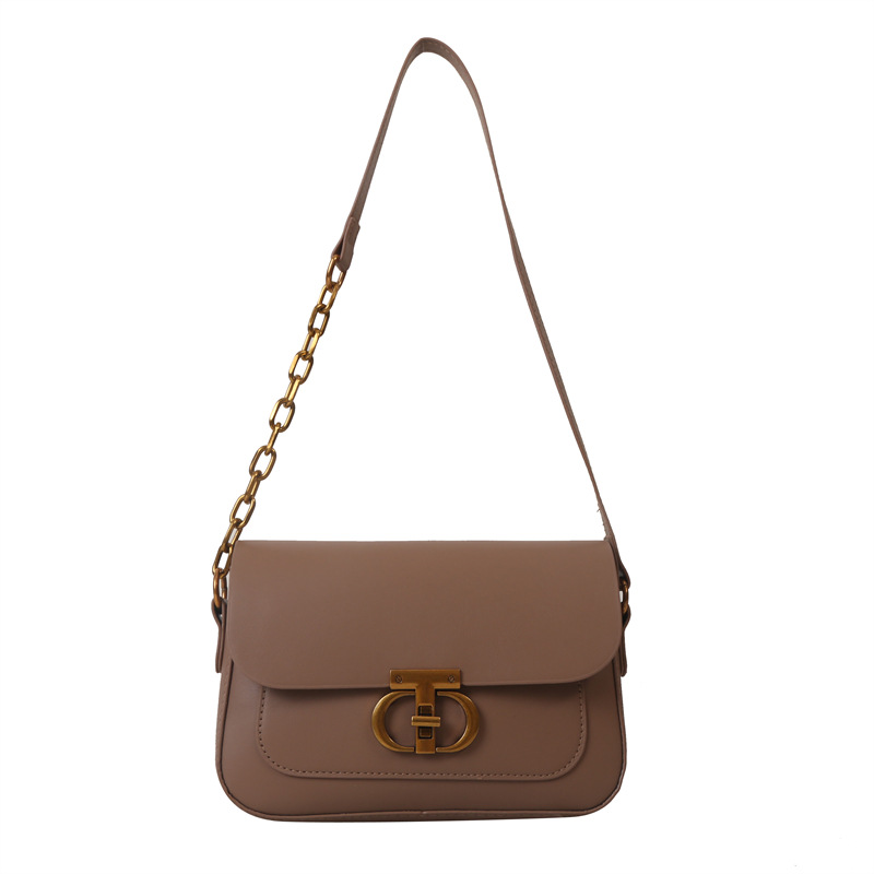 Nicho retro pequeño bolso cuadrado estilo occidental bolso de las axilas nueva cadena de moda bolso de hombro simple bolsa de mensajero ins