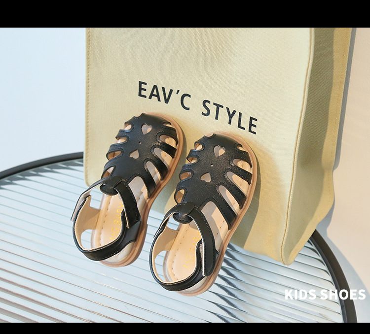Sandali casual coreani, scarpe da principessa per bambina nuove estive con suola morbida in velcro, scarpe per bambini_voghion.com