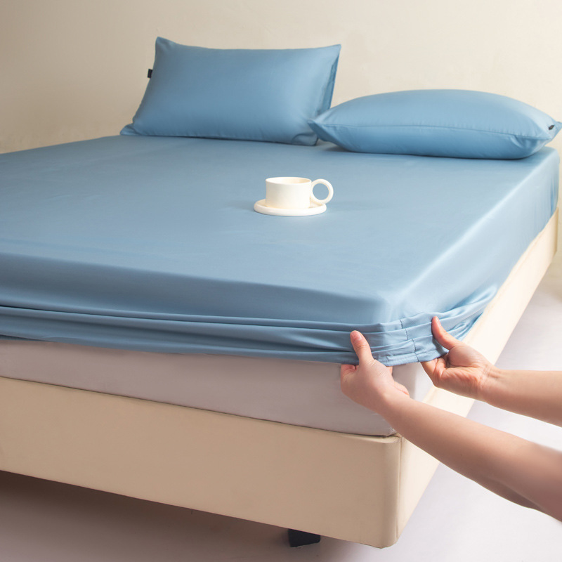 Una categoría 100 Lycell Lisi Sombrilla de cama Cubierta de colchón de una pieza Cubierta de cama de seda de hielo Juego de tres piezas 2025 Nuevo